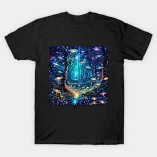 Stars and Elf Forest T-Shirt